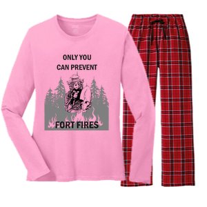 Fort Fires Women's Long Sleeve Flannel Pajama Set 