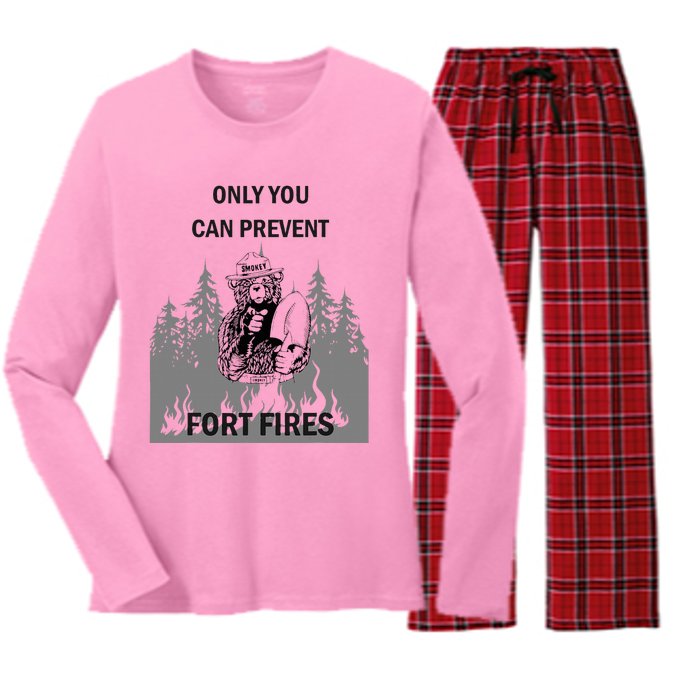 Fort Fires Women's Long Sleeve Flannel Pajama Set 