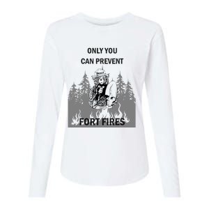 Fort Fires Womens Cotton Relaxed Long Sleeve T-Shirt