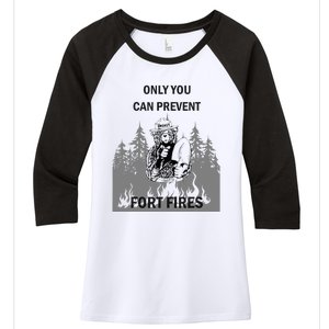 Fort Fires Women's Tri-Blend 3/4-Sleeve Raglan Shirt