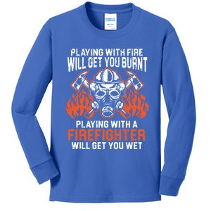 Firefighting Fire Firefighter Fire Rescue Fire Meaningful Gift Kids Long Sleeve Shirt