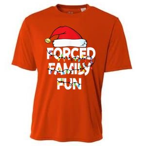 Forced Family Fun With Santa Red Hat Christmas Pajamas Cooling Performance Crew T-Shirt