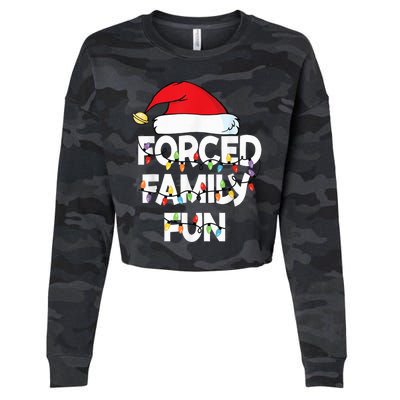 Forced Family Fun With Santa Red Hat Christmas Pajamas Cropped Pullover Crew