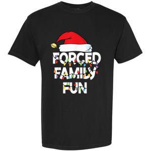 Forced Family Fun With Santa Red Hat Christmas Pajamas Garment-Dyed Heavyweight T-Shirt