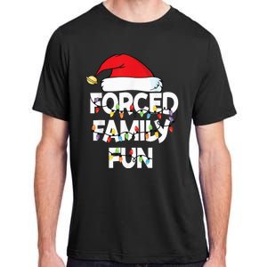 Forced Family Fun With Santa Red Hat Christmas Pajamas Adult ChromaSoft Performance T-Shirt