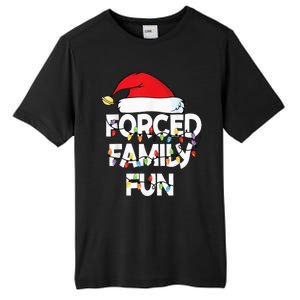 Forced Family Fun With Santa Red Hat Christmas Pajamas Tall Fusion ChromaSoft Performance T-Shirt