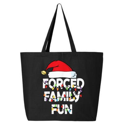 Forced Family Fun With Santa Red Hat Christmas Pajamas 25L Jumbo Tote