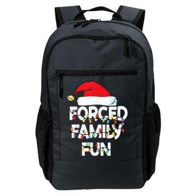 Forced Family Fun With Santa Red Hat Christmas Pajamas Daily Commute Backpack