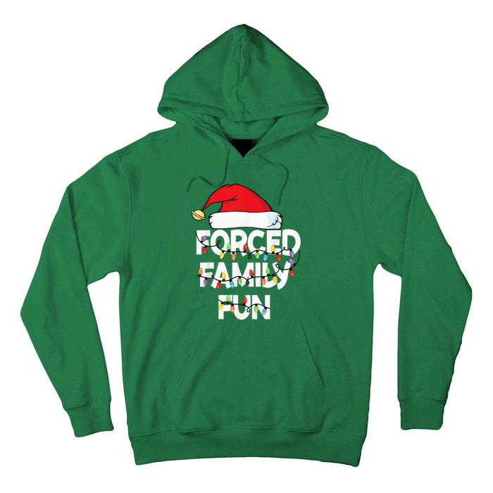 Forced Family Fun With Santa Red Hat Christmas Pajamas Hoodie