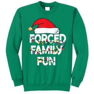 Forced Family Fun With Santa Red Hat Christmas Pajamas Sweatshirt