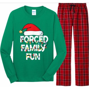 Forced Family Fun With Santa Red Hat Christmas Pajamas Long Sleeve Pajama Set