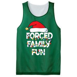 Forced Family Fun With Santa Red Hat Christmas Pajamas Mesh Reversible Basketball Jersey Tank