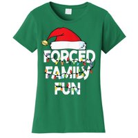 Forced Family Fun With Santa Red Hat Christmas Pajamas Women's T-Shirt