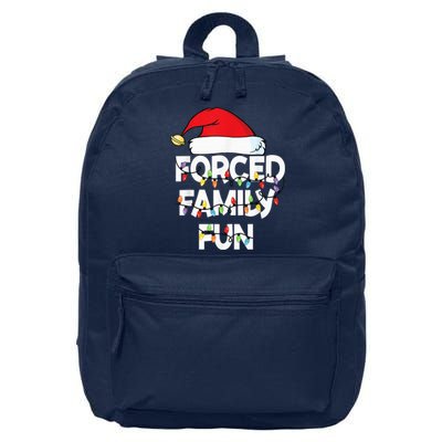 Forced Family Fun With Santa Red Hat Christmas Pajamas 16 in Basic Backpack