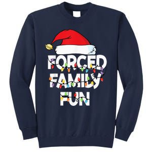 Forced Family Fun With Santa Red Hat Christmas Pajamas Tall Sweatshirt