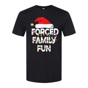 Forced Family Fun With Santa Red Hat Christmas Pajamas Softstyle CVC T-Shirt