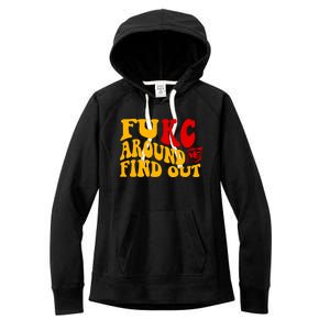 Funny Fuck FUKC Kansas City Around Find Out Women's Fleece Hoodie