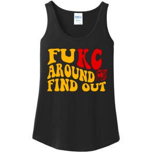 Funny Fuck FUKC Kansas City Around Find Out Ladies Essential Tank