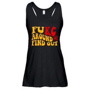 Funny Fuck FUKC Kansas City Around Find Out Ladies Essential Flowy Tank