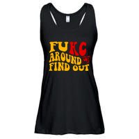 Funny Fuck FUKC Kansas City Around Find Out Ladies Essential Flowy Tank