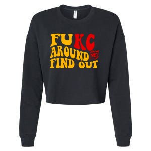 Funny Fuck FUKC Kansas City Around Find Out Cropped Pullover Crew