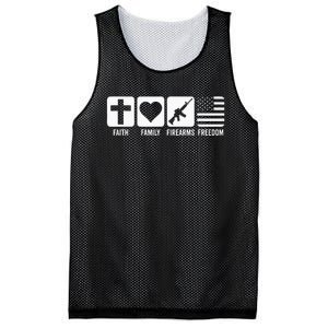 Faith Family Firearms & Freedom USA Flag Pro God & Guns Mesh Reversible Basketball Jersey Tank