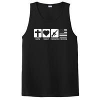 Faith Family Firearms & Freedom USA Flag Pro God & Guns PosiCharge Competitor Tank