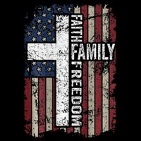 Faith Family Freedom Christian Vintage Usa Flag Tank Top