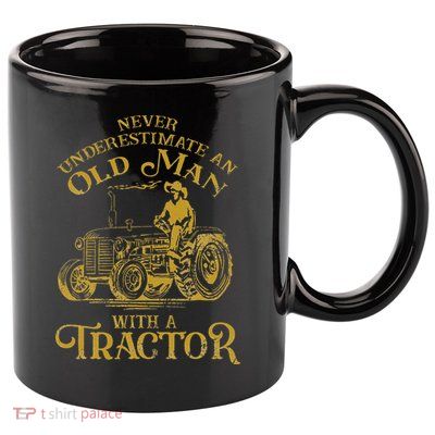 Funny Farmer Farm Tractor Farming Truck Lovers Humor Outfit 11oz C Handle Ceramic Mug