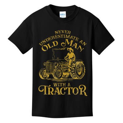 Funny Farmer Farm Tractor Farming Truck Lovers Humor Outfit Kids T-Shirt