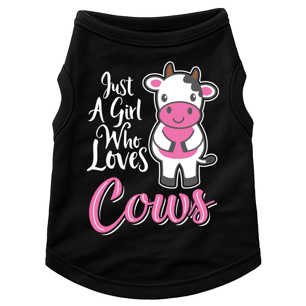 Funny Farming Farm Just A Girl Who Loves Cows Gift Doggie Tank