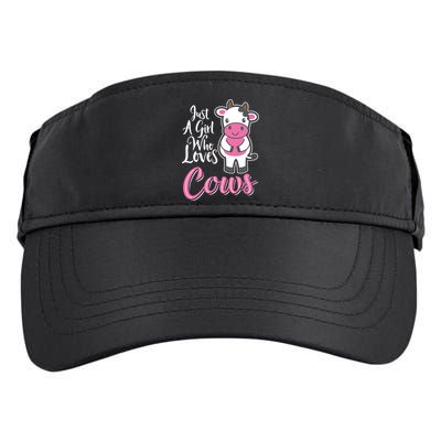 Funny Farming Farm Just A Girl Who Loves Cows Gift Adult Drive Performance Visor