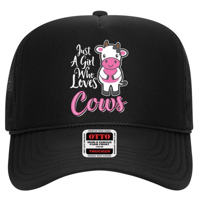Funny Farming Farm Just A Girl Who Loves Cows Gift Trucker Hat