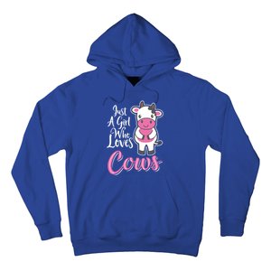 Funny Farming Farm Just A Girl Who Loves Cows Gift Hoodie