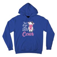 Funny Farming Farm Just A Girl Who Loves Cows Gift Hoodie