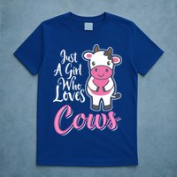 Funny Farming Farm Just A Girl Who Loves Cows Gift T-Shirt