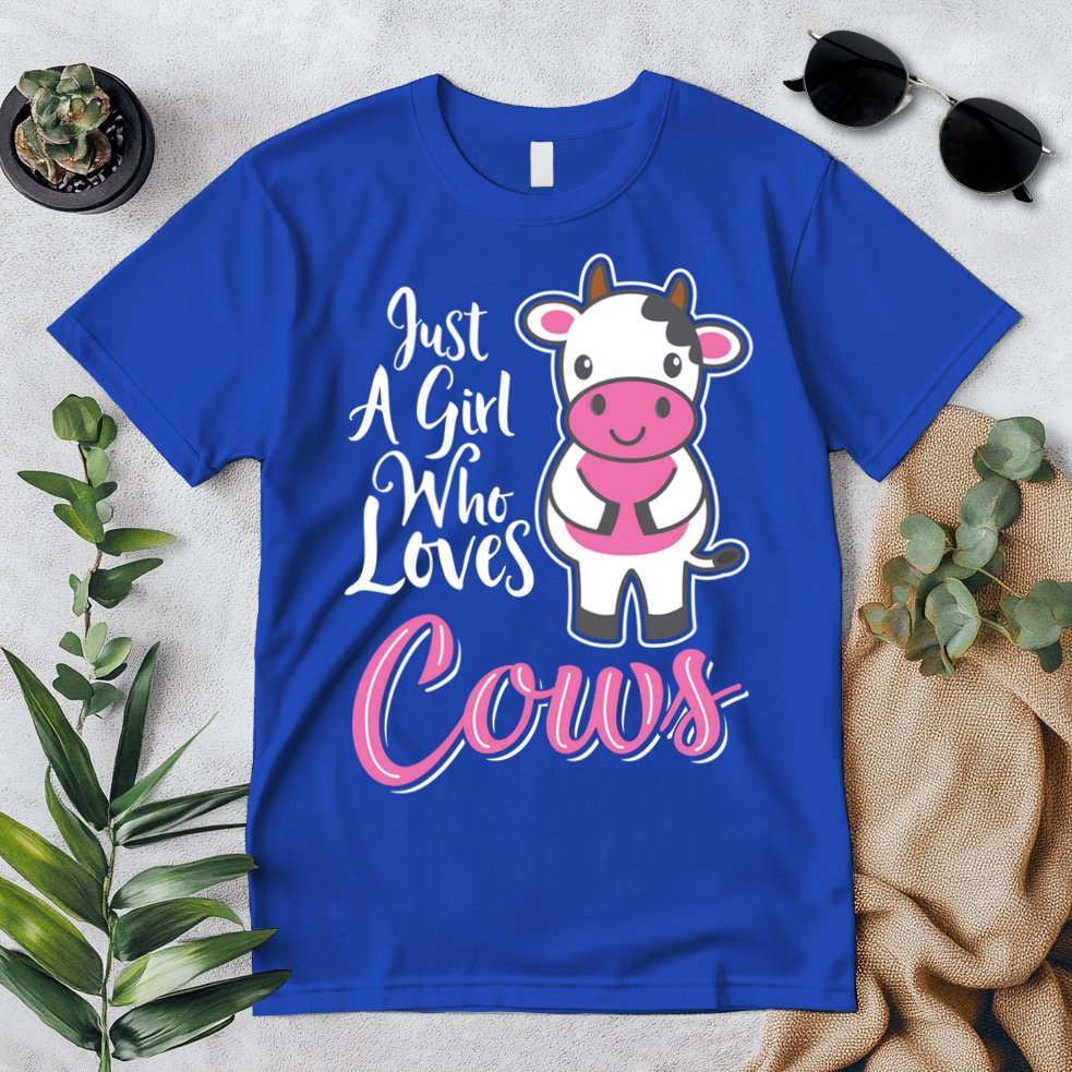 Funny Farming Farm Just A Girl Who Loves Cows Gift Premium T-Shirt