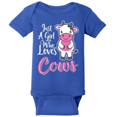 Funny Farming Farm Just A Girl Who Loves Cows Gift Baby Bodysuit