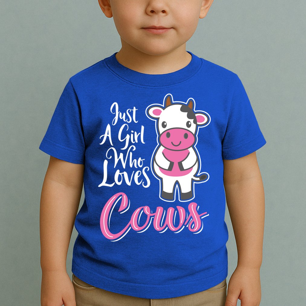 Funny Farming Farm Just A Girl Who Loves Cows Gift Toddler T-Shirt