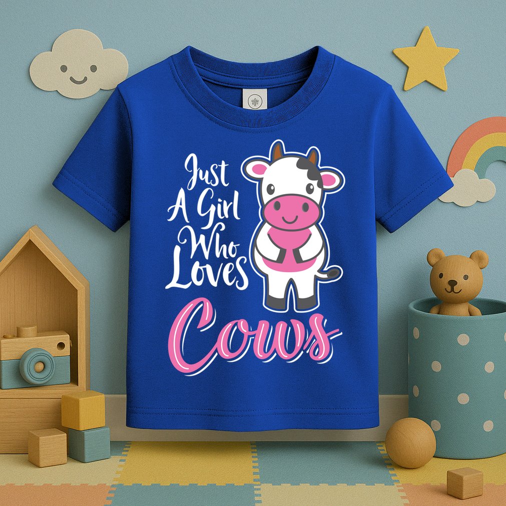 Funny Farming Farm Just A Girl Who Loves Cows Gift Toddler T-Shirt