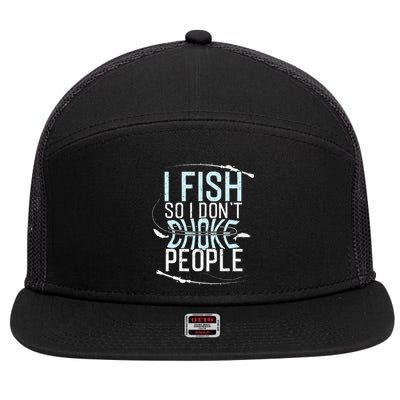 Fishing Funny Fishing Fishing Lover Gift 7 Panel Mesh Trucker Snapback Hat