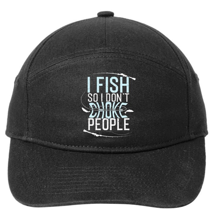 Fishing Funny Fishing Fishing Lover Gift 7-Panel Snapback Hat