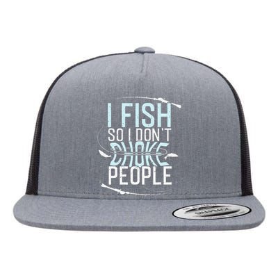 Fishing Funny Fishing Fishing Lover Gift Flat Bill Trucker Hat