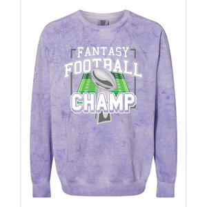 Funny Fantasy Football Champ Tee Fantasy Football Winner Great Gift Colorblast Crewneck Sweatshirt