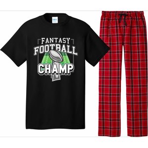 Funny Fantasy Football Champ Tee Fantasy Football Winner Great Gift Pajama Set