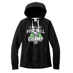 Funny Fantasy Football Champ Tee Fantasy Football Winner Great Gift Women's Fleece Hoodie