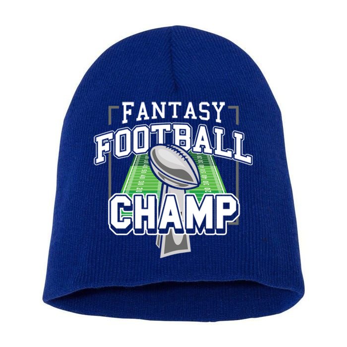 Funny Fantasy Football Champ Tee Fantasy Football Winner Great Gift Short Acrylic Beanie