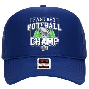 Funny Fantasy Football Champ Tee Fantasy Football Winner Great Gift High Crown Mesh Back Trucker Hat