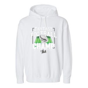 Funny Fantasy Football Champ Tee Fantasy Football Winner Great Gift Garment-Dyed Fleece Hoodie