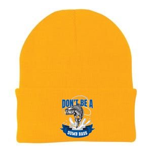 Funny Fly Fishing DonT Be A Dumb Bass Knit Cap Winter Beanie